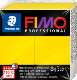 Modelleringslera Fimo prof 85g gul