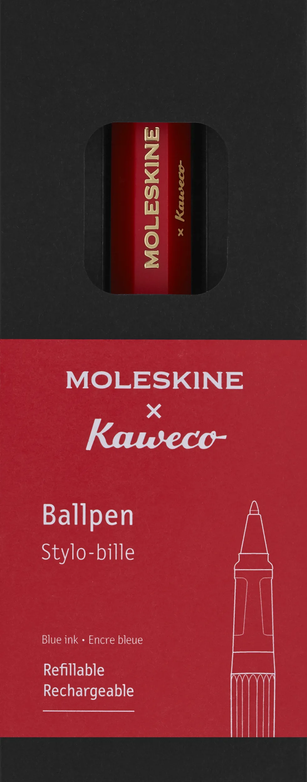 Moleskine Kaweco Kulspetspenna 1.0 Röd