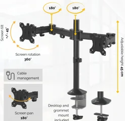 Monitorarm FELLOWES Reflex Dual