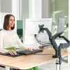 Monitor Arm Space Saving Dual+Laptop Arm, Dark Grey