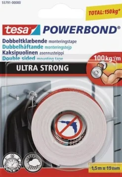 Monteringstejp TESA Ultra Strong 1,5m x 19mm