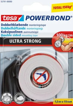 Monteringstejp TESA Ultra Strong 1,5m x 19mm