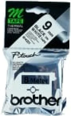 Märkband Brother MK-221BZ, svart/vit, 9mm