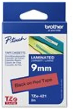 Märkband Brother TZe421, svart/röd, 9mm