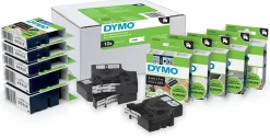Märkband Dymo D1, plast, svart/gul, 9mm