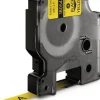 Märkband Dymo Rhino Krympslang, svart/gul, 9mm