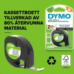 Märkmaskin Dymo LetraTag 100H, 12mm