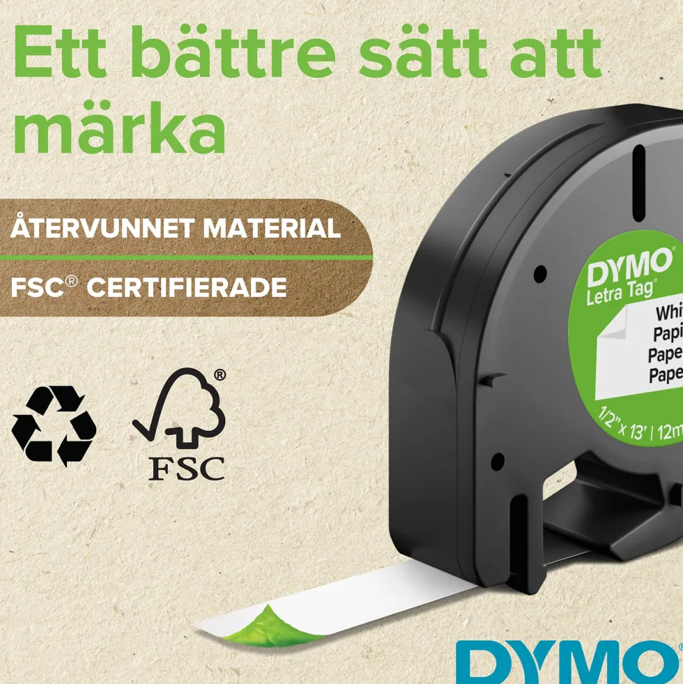 Märkmaskin Dymo LetraTag 100H, 12mm