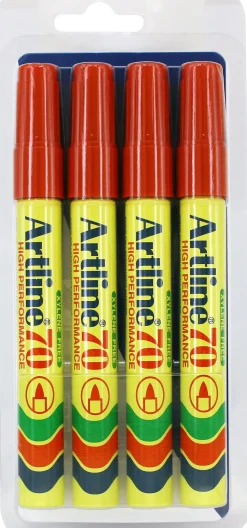 Märkpenna Artline 70 4-pack blister röd