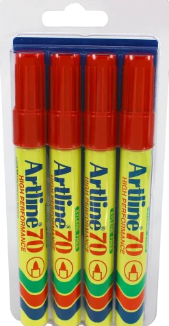 Märkpenna Artline 70 4-pack blister röd