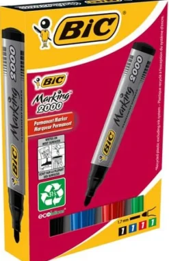 Märkpenna BIC 2000, 4 färger, permanent