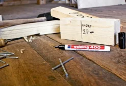 Märkpenna Edding 400 Blå, konisk, 1mm, 10st