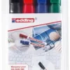 Märkpenna Edding 8400 CD/DVD, 0,5-1mm, 4 färger/fp