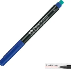 Märkpenna Faber Castell Blå, fine, 10st