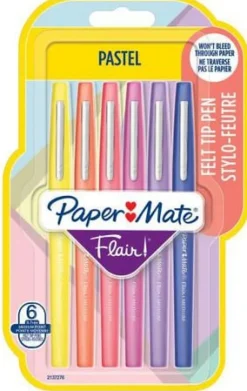 Märkpenna PAPERMATE Flair pastell 6/fp