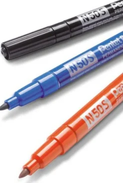 Märkpenna perm. PENTEL N50S rund blå