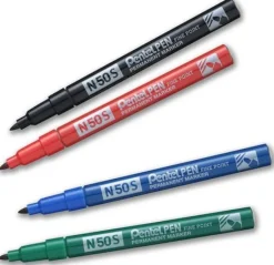 Märkpenna perm. PENTEL N50S rund blå
