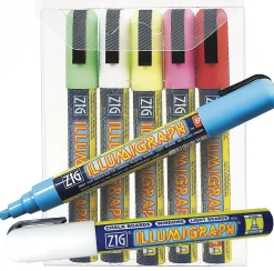 Märkpenna ZIG Illumigraph B 6mm vit