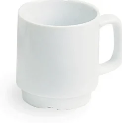 Mugg med öra porslin 26cl vit 6/fp