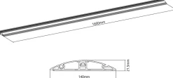 Multibrackets M - Kabelskydd - golvmontering - 1.6 m - svart