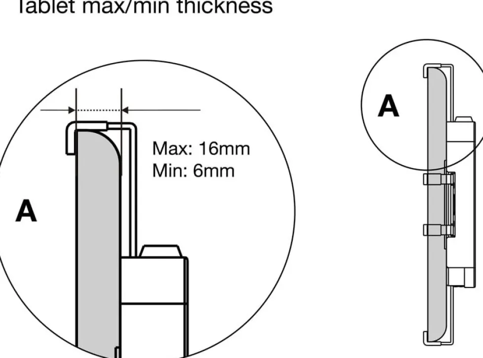Multibrackets M - Monteringskomponent (justerbart fäste)