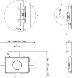 Multibrackets M - Monteringskomponent (justerbart fäste)