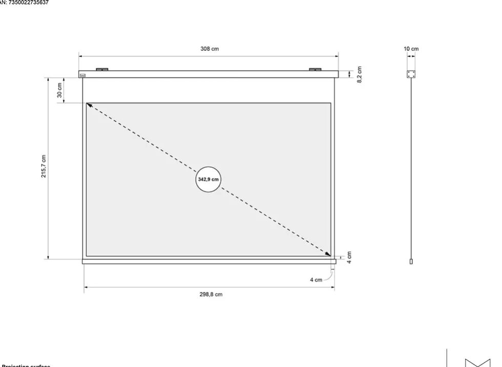 Multibrackets M Motorized Projection Screen Black Edition
