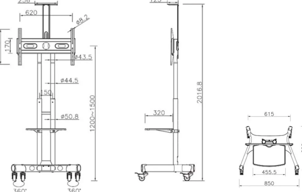 Multibrackets M Public Floorstand Basic - Ställ - för