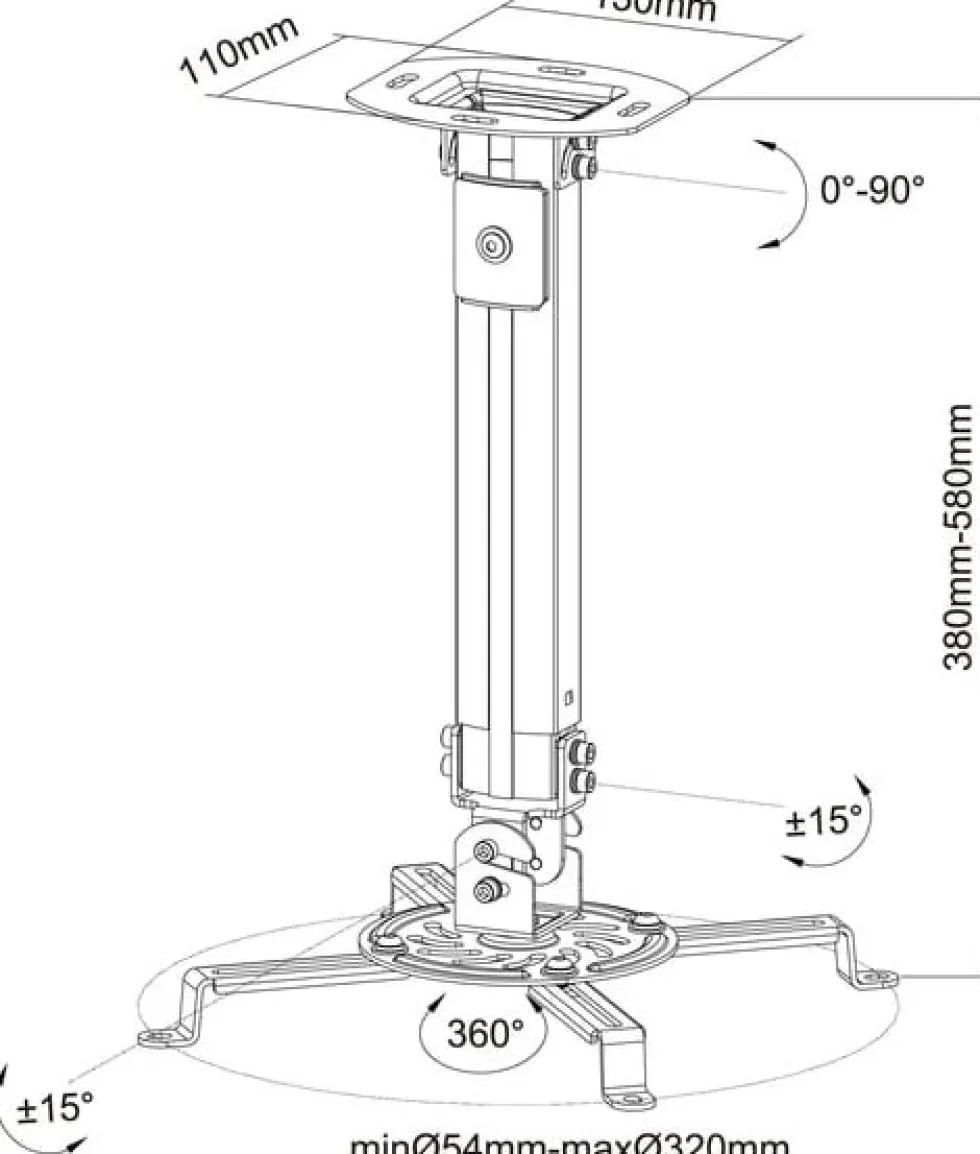 Multibrackets M Universal Projector Ceilingmount I