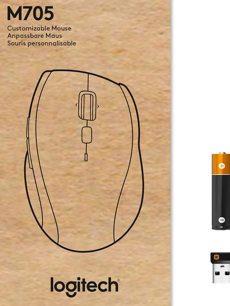 Mus Logitech M705, trådlös