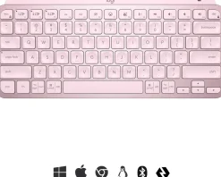 MX Keys Mini Minimalist Wireless Keyboard, Rose (Nordic)