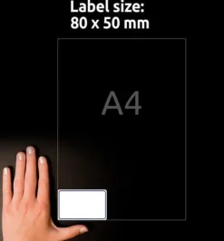 Namnskylt AVERY blå 80x50mm 200/fp
