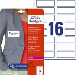 Namnskylt AVERY 88,9x31mm 320/fp