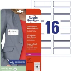 Namnskylt AVERY 88,9x31mm 320/fp