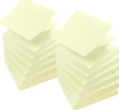 Notes LYRECO prem ZZ 75x75mm gul 12/fp