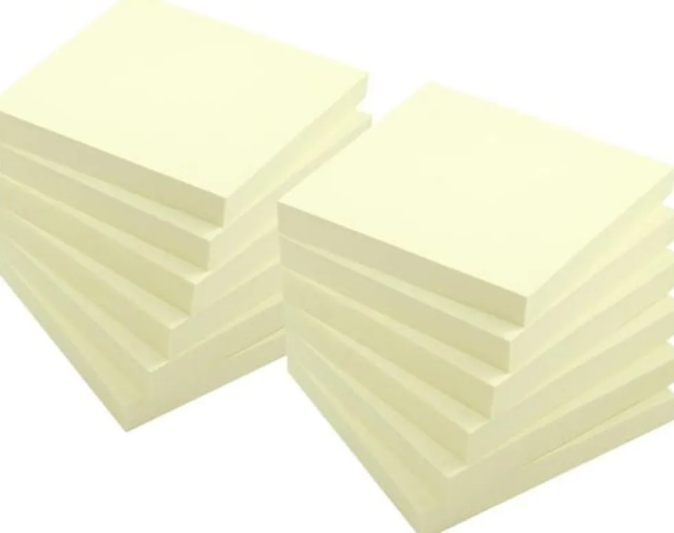 Notes LYRECO recycled 76x76mm gul 12/fp