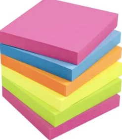 Notes LYRECO standard 75x75mm neon 6/fp
