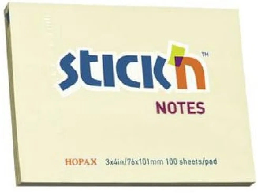 Notes STICK`N 76x102mm gul