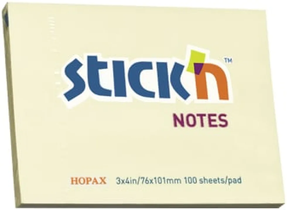 Notes STICK`N 76x102mm gul