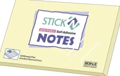 Notis Stick´n Notes Gul, 76x127mm, 12st