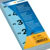 Number blocks two-part label blue