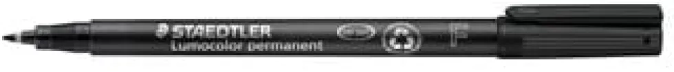 OH-Penna Staedtler Lumocolor Svart, fine, permanent, 10st