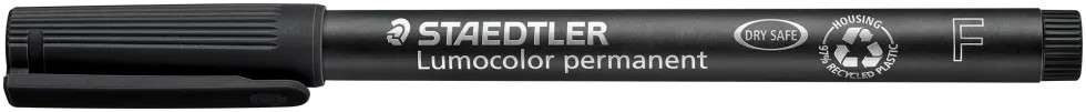 OH-Penna Staedtler Lumocolor Svart, fine, permanent, 10st