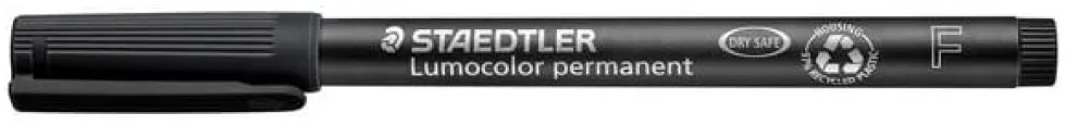 OH-Penna Staedtler Lumocolor Svart, fine, permanent, 10st