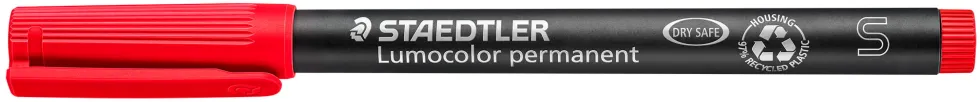 OH-Penna Staedtler Lumocolor Röd, sf, permanent, 10st