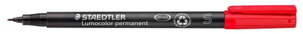 OH-Penna Staedtler Lumocolor Röd, sf, permanent, 10st