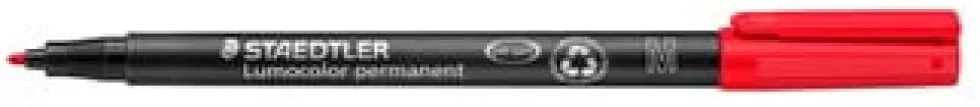 OH-Penna Staedtler Lumocolor Röd, medium, permanent, 10st