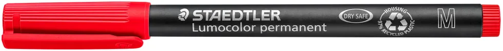 OH-Penna Staedtler Lumocolor Röd, medium, permanent, 10st