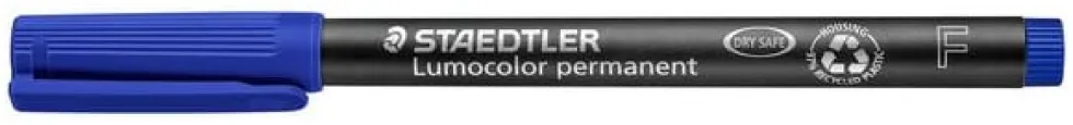 OH-Penna Staedtler Lumocolor Blå, fine, permanent, 10st
