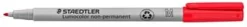 OH-Penna Staedtler Lumocolor Röd, medium, vattenlöslig, 10st